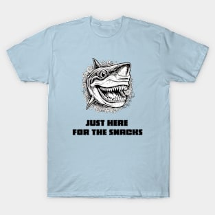 Shark Just Here For The Snacks T-Shirt